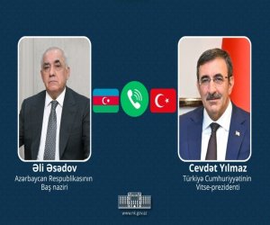 Azerbaijan PM, Türkiye&rsquo;s vice president discuss Iran&rsquo;s drone strikes