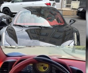 Avtobus zolağında hərəkət edən&ldquo;Ferrari&rdquo; saxlanılıb