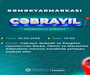 Cəbrayılın Horovlu kəndində əmək yarmarkası keçiriləcək
