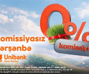 Unibank Novruz bayramı münasibətilə 0 % komissiyalı kreditaksiyası keçirir