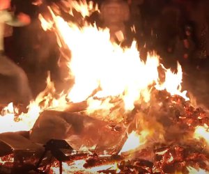 Mingəçevirdə bayram tonqalı yanğına səbəb oldu