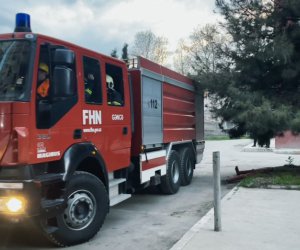 FHN Gəncədə şərti yanğın təlimi keçirib