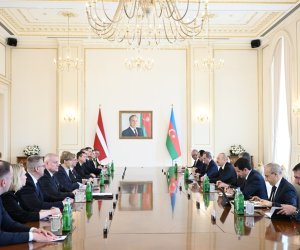 Presidents of Azerbaijan and Latvia held expanded meeting