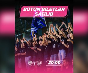 &ldquo;Sabah&rdquo; - &ldquo;Qarabağ&rdquo; matçına bütün biletlər satılıb