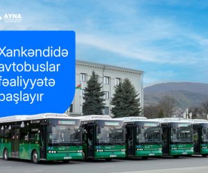 Xankəndidə şəhərdaxili avtobus marşrutları fəaliyyətə başlayır