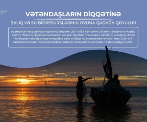 
Azərbaycanda bu gündən balıq ovu qadağan edilib