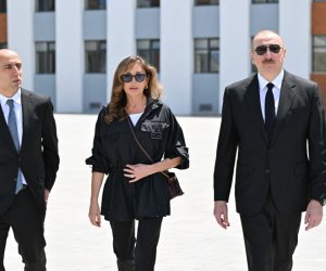Prezident və birinci xanım Şükürbəyli kəndinin açılışında iştirak ediblər