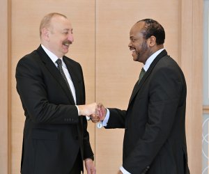 İlham Əliyev Esvatini Kralı ilə görüşüb