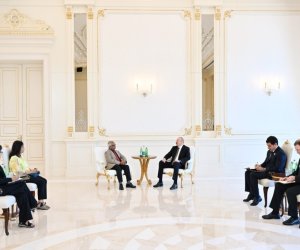 Prezident İlham Əliyev Mavriki Prezidenti ilə görüşüb