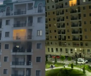 Sumqayıtda çoxmərtəbəli yaşayış binasında yanğın olub