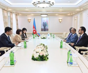 Sahibə Qafarova Qlobal Tolerantlıq və Sülh Şurasının sədri ilə görüşüb