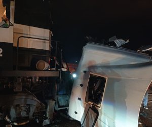 Sumqayıtda qatar benzin daşıyan TIR-la toqquşub - Video