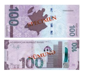 Bu gündən Azərbaycanda yeni 100 manatlıq əskinaslar tədavülə buraxılır