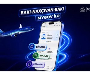 Bakı&ndash;Naxçıvan aviareyslərində "mygov"la rəqəmsal qeydiyyatabaşlanılıb
