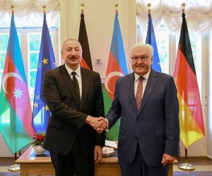 Azərbaycan və Almaniya prezidentlərinin təkbətək görüşü keçirilir