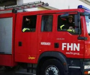 Binəqədi rayonunda çoxmərtəbəli yaşayış binasında yanğın baş verib