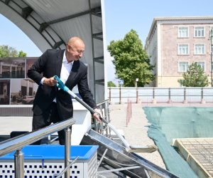 "Naxçıvan" Mehmanxana Kompleksinin təməli qoyulub - Yenilənib