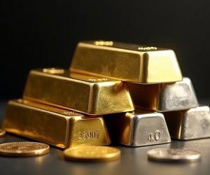 Золото и серебро подешевели на мировых товарных биржах