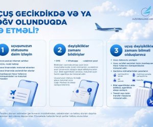 AZAL uçuşlarda gecikmə və ləğv hallarında sərnişinlərin nələrə diqqət etməli olduğunu açıqlayıb