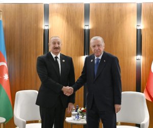 Bişkekdə İlham Əliyevin Rəcəb Tayyib Ərdoğanla görüşü olub