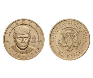 ABŞ-də Trampın təsviri olan dollar sikkələr buraxılıb
