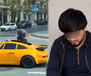 
Əsas yolda oyuncaq maşın sürən şəxs məsuliyyətə cəlb edilib