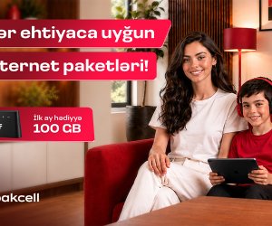 Bakcell-dən Wi-Fi modemi alın, ilk abunəliyiniz pulsuz olsun
