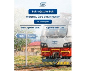 
Bakı-Ağstafa-Bakı marşrutu üzrə əlavə reyslər təşkil ediləcək