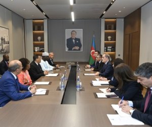 Ceyhun Bayramov Pan-Afrika Parlamentinin prezidentinin rəhbərlik etdiyi nümayəndə heyəti ilə görüşüb
