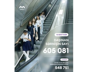 Bakı metrosundan ötən gün 605 min sərnişin istifadə edib