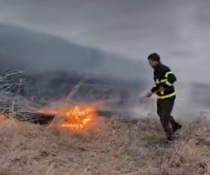 Yardımlıda açıq ərazidə yanğın baş verib