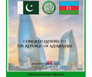 Pakistan XİN Azərbaycanın Dövlət Suverenliyi Gününü təbrik edib