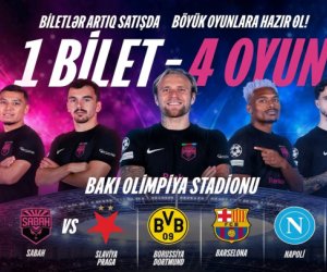 "Sabah"ın Çempionlar Liqasındakı ev oyunları üçün vahid biletlər satışda