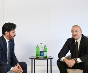 İlham Əliyev Beynəlxalq Avtomobil Federasiyasının prezidenti ilə görüşüb