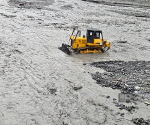 Zaqatalada sel təhlükəsi yaranıb, çaylara texnikalar cəlb olunub