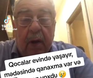 Qocalar evində yaşayan şəxsin mədəsində qanaxma var, agentlik müalicəsinin tibb müəssisəsində davamını zəruri sayır