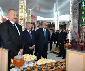 Ильхам Алиев на Фестивале национальных блюд стран СНГ