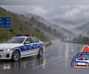 Дорожная полиция Азербайджана призвала водителей к осторожности из-за непогоды