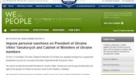 «Yanukoviçə sanksiya!» - yüz min imza hazırdır