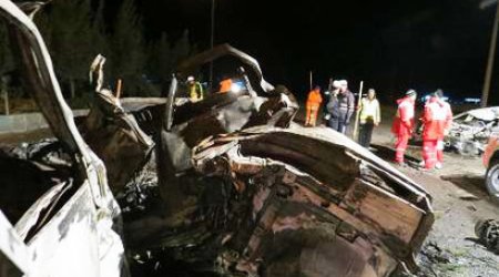 В Иране в ДТП сгорели 4 автомобиля, 14 погибших- ФОТО