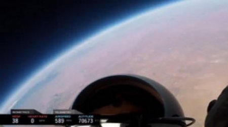 Рекордный прыжок Баумгартнера из стратосферы -ВИДЕО