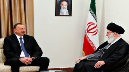 İlham Əliyev İranın ali dini lideri ilə görüşüb