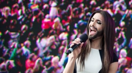 Conchita Wurst, Eurovision winner, in Austria concert