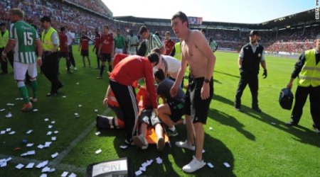 60 injured as barrier collapses at Spanish soccer match