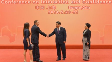 İlham Əliyev Şanxayda ziyafətdə iştirak edib