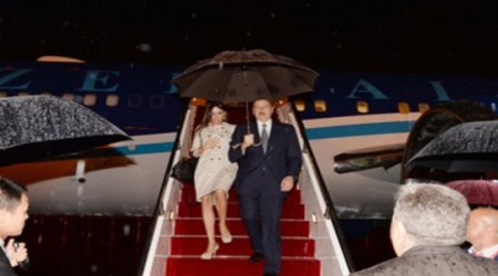 İlham Əliyev Çin Xalq Respublikasına getdi