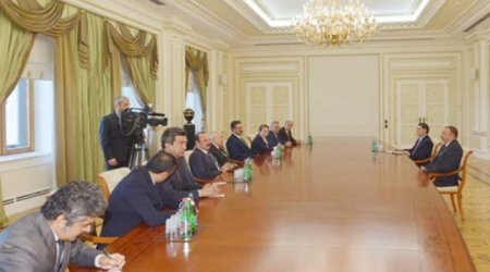 İlham Əliyev Türkiyə Böyük Millət Məclisinin sədrini qəbul etdi