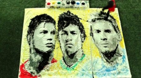 Artist creates World Cup players' portraits - VIDEO