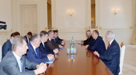 President Aliyev meets Russian deputy PM Rogozin in Baku