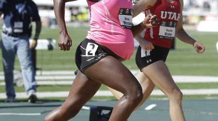 Olympian, 28, runs 800m race while 34 weeks PREGNANT - PHOTO